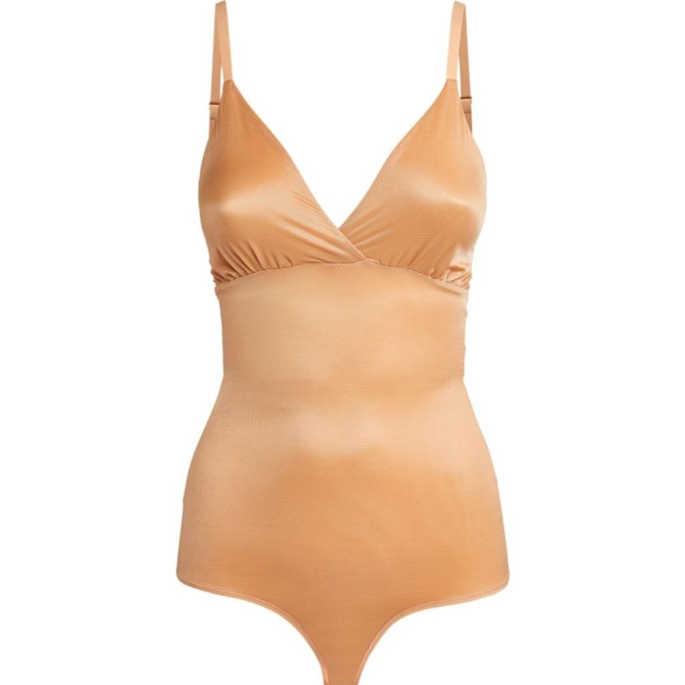 SKIMS Nude/Tan Sculpting Thong Bodysuit